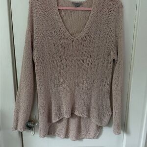 Helmut Lang Italian Yarn Open-Knit Sweater Taupe Size L
